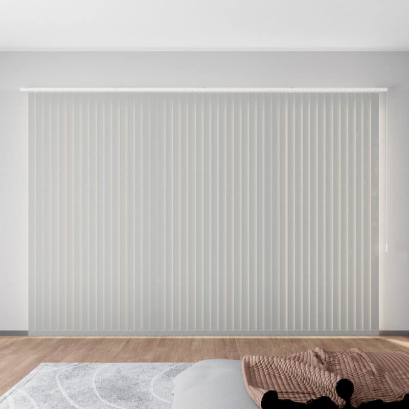 Blockout Vertical Blinds in Cloud, from our Tranquil fabric