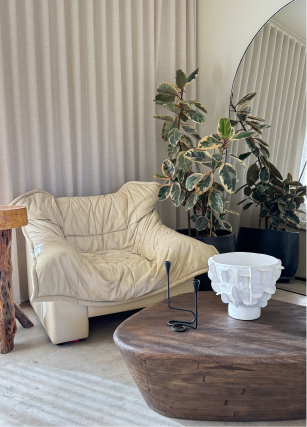 Oakbank Linen in a styled living room